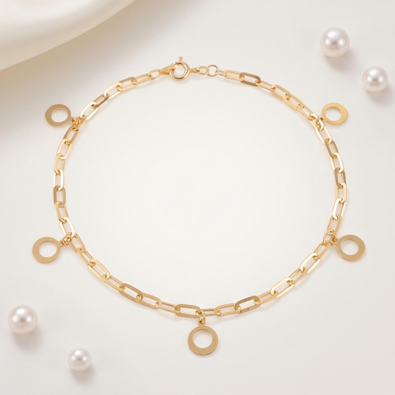 Delicate and Stylish Lightweight Bracelet Crafted in 18K Gold Available at Bafleh Jewellery - Image 4