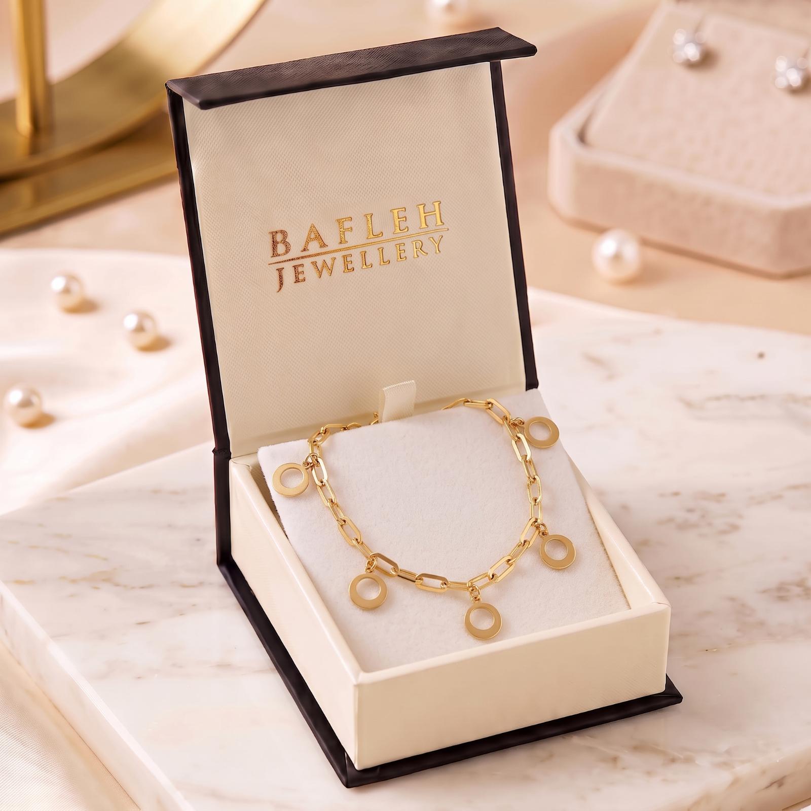 Delicate and Stylish Lightweight Bracelet Crafted in 18K Gold Available at Bafleh Jewellery - Image 6