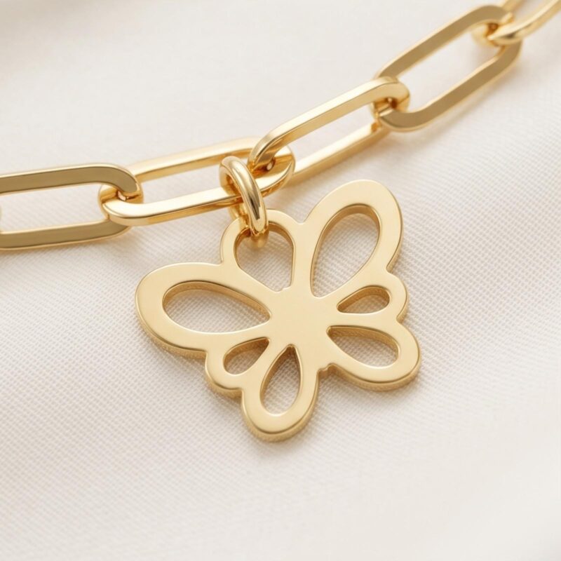 Alternative view of Timeless Lightweight 18K Gold Bracelet for Women Available at Bafleh Jewellery