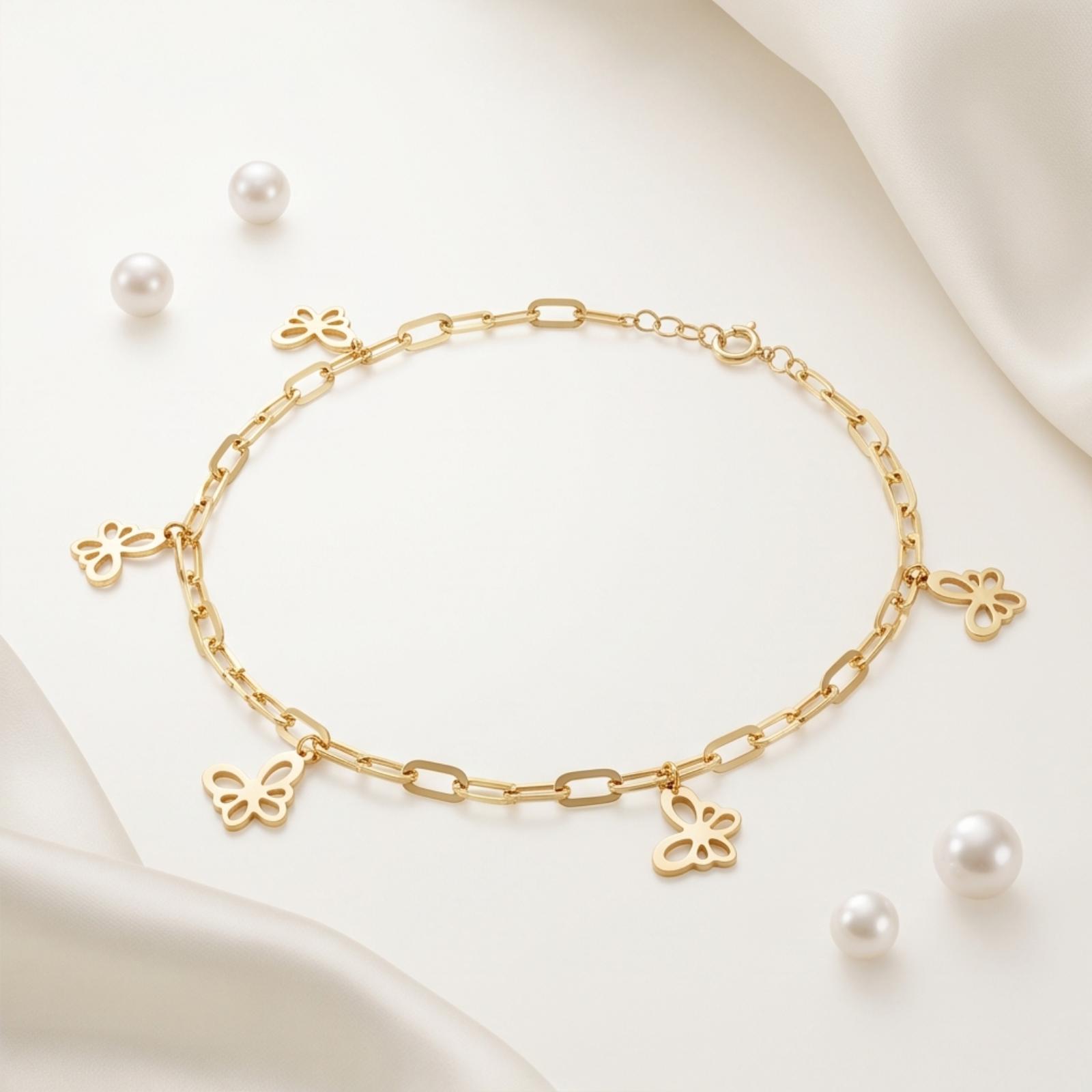 Timeless Lightweight 18K Gold Bracelet for Women Available at Bafleh Jewellery - Image 4