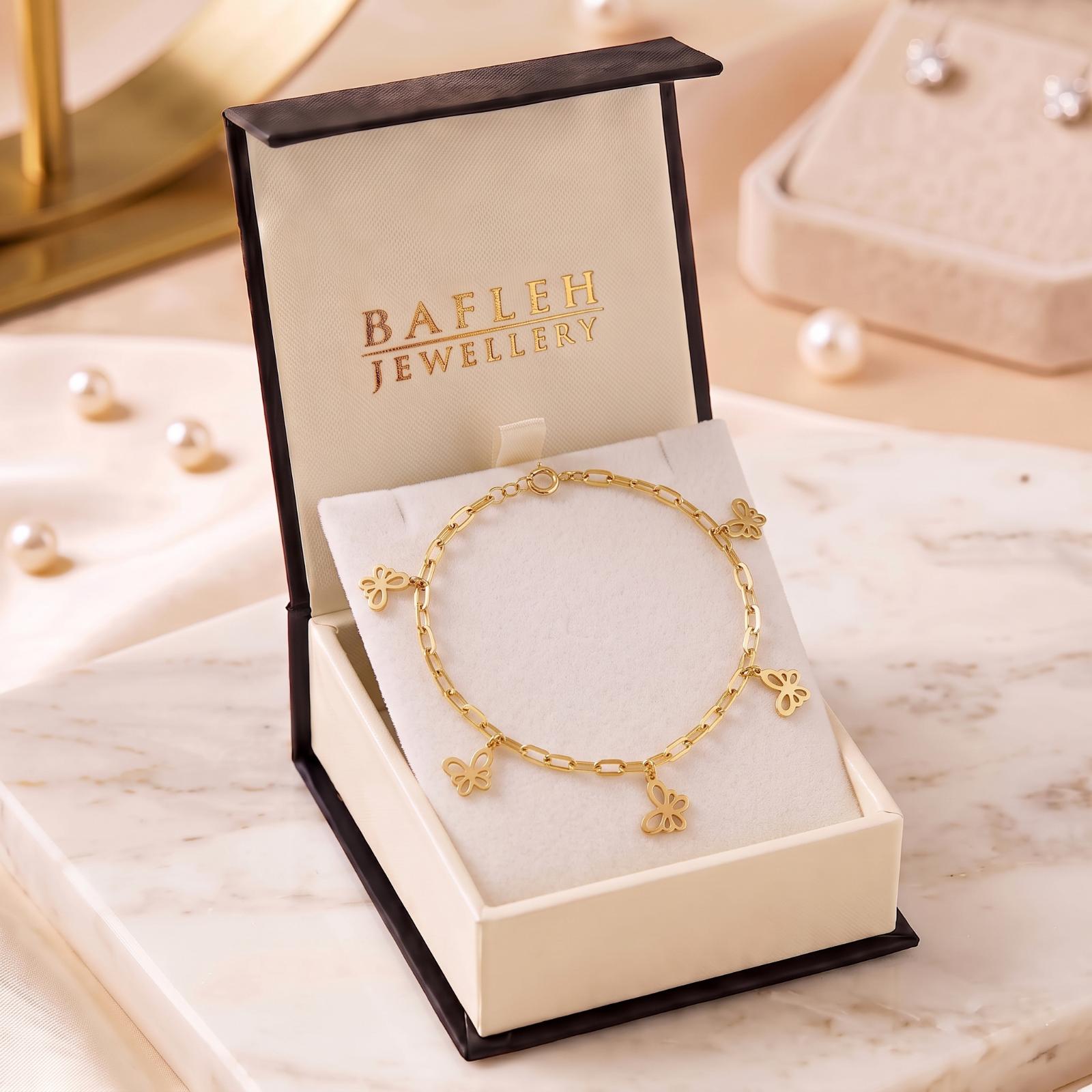Timeless Lightweight 18K Gold Bracelet for Women Available at Bafleh Jewellery - Image 6