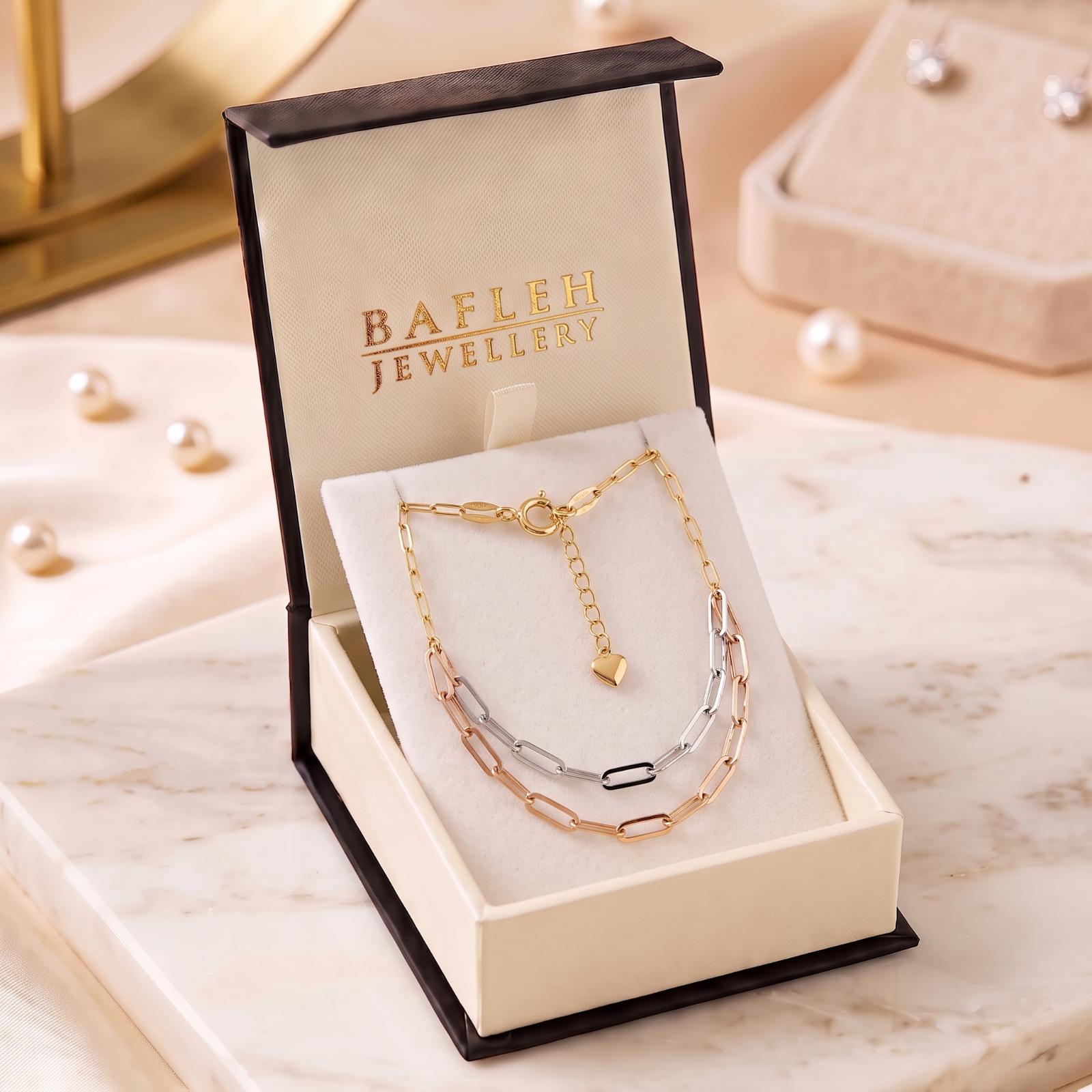 Elegant 18K Gold Lightweight Bracelet for Everyday Wear Available at Bafleh Jewellery - Image 6