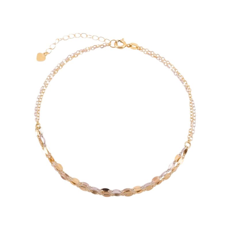 Graceful and Delicate 18K Gold Lightweight Bracelet Available at Bafleh Jewellery