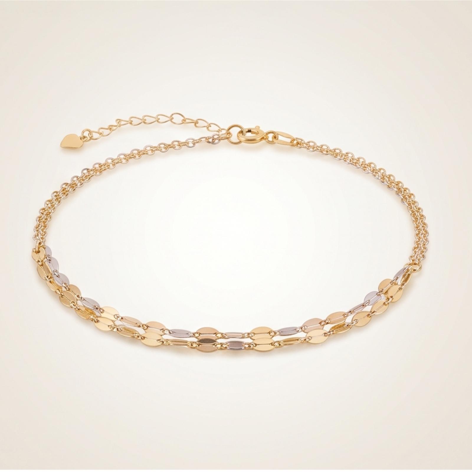 Graceful and Delicate 18K Gold Lightweight Bracelet Available at Bafleh Jewellery - Image 3