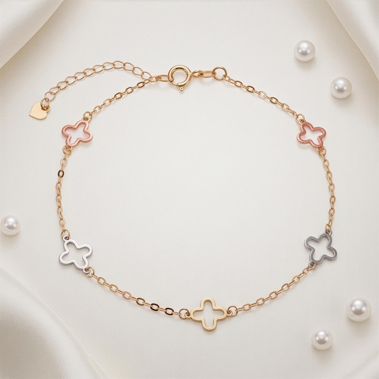 Classic and Elegant Lightweight Bracelet in 18K Gold Available at Bafleh Jewellery - Image 4