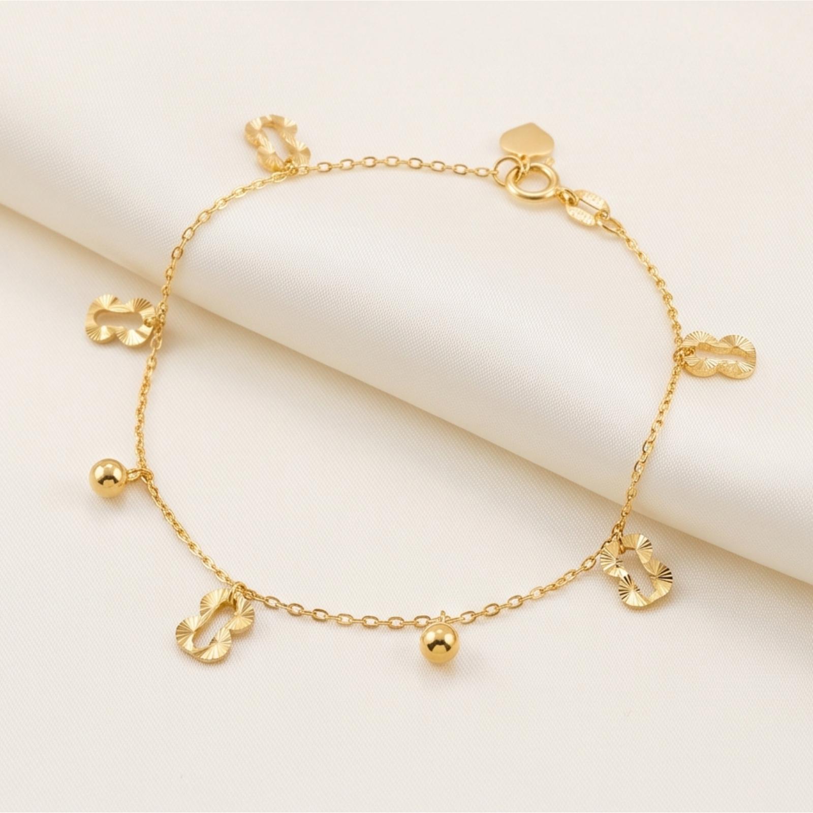 Luxury Lightweight Bracelet in 18K Gold for Effortless Everyday Style at Bafleh Jewellery - Image 3