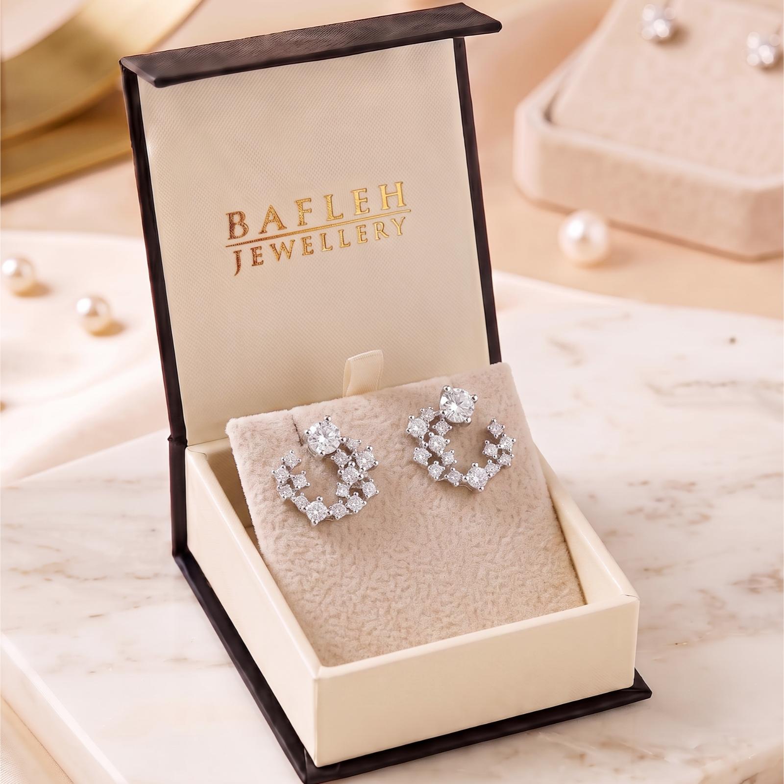 Luxury 18K Gold Diamond Stud Earrings Crafted with Elegant Design and Exceptional Diamond Brilliance - Image 6