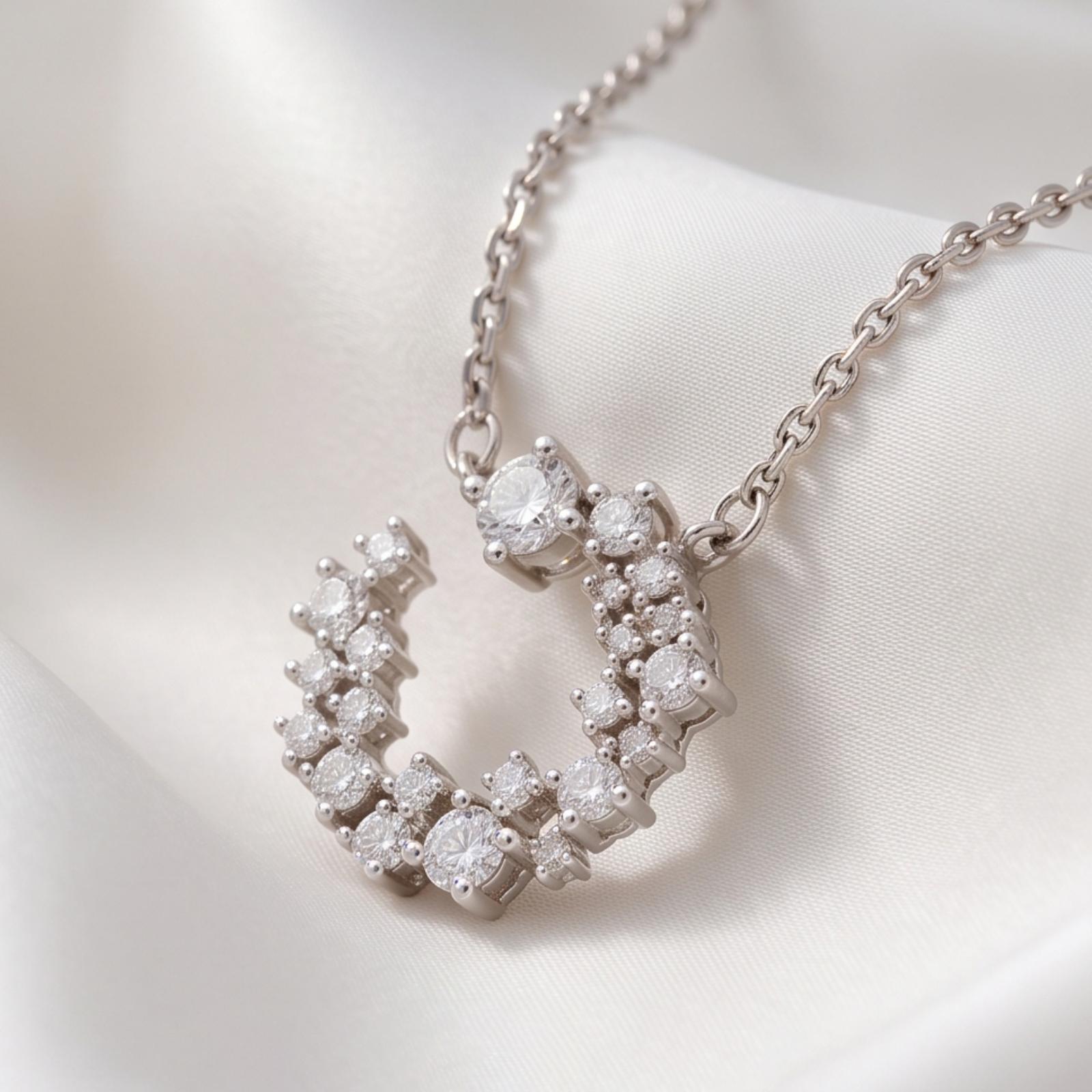 18K Gold Diamond Pendant with Chain Crafted for Elegant Gifting and Sophisticated Jewellery Styling from Bafleh Jewellery