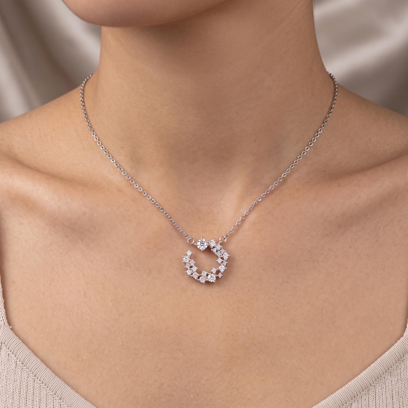 18K Gold Diamond Pendant with Chain Crafted for Elegant Gifting and Sophisticated Jewellery Styling from Bafleh Jewellery - Image 3
