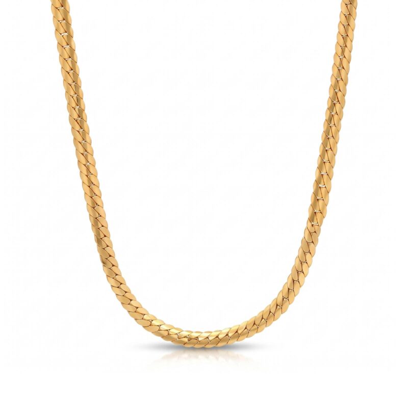 Luxury 18K Gold Men?s Chain Available at Bafleh Jewellery Offering Elegant Craftsmanship and a Sophisticated Finish