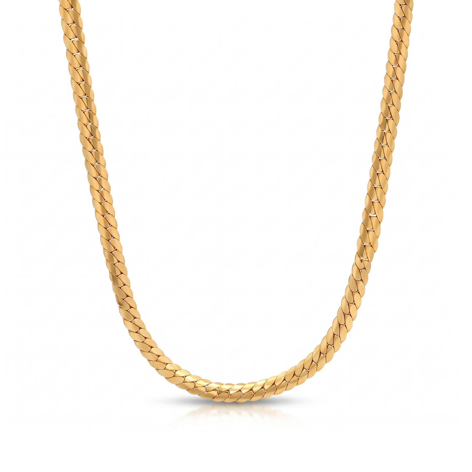 Luxury 18K Gold Men?s Chain Available at Bafleh Jewellery Offering Elegant Craftsmanship and a Sophisticated Finish