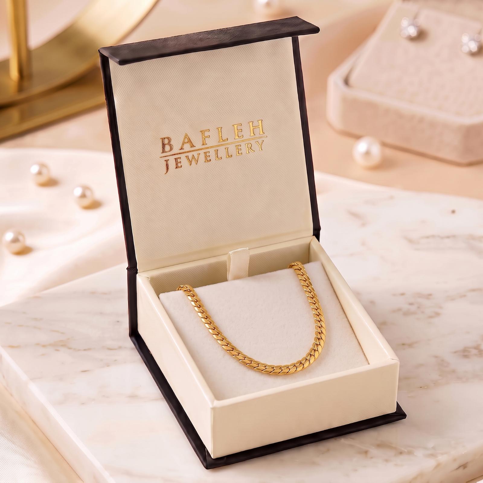 Luxury 18K Gold Men?s Chain Available at Bafleh Jewellery Offering Elegant Craftsmanship and a Sophisticated Finish - Image 7