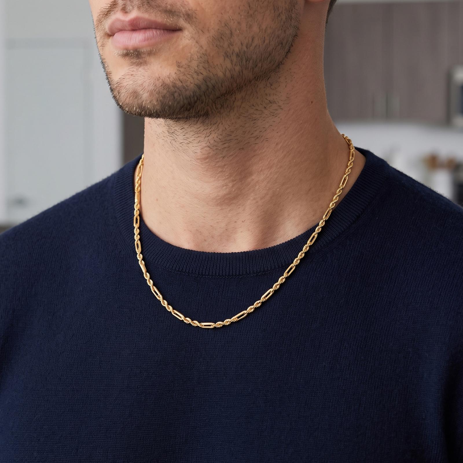 Contemporary 18K Gold Men?s Chain by Bafleh Jewellery Crafted with Premium Finish for Sophisticated Everyday Styling - Image 3