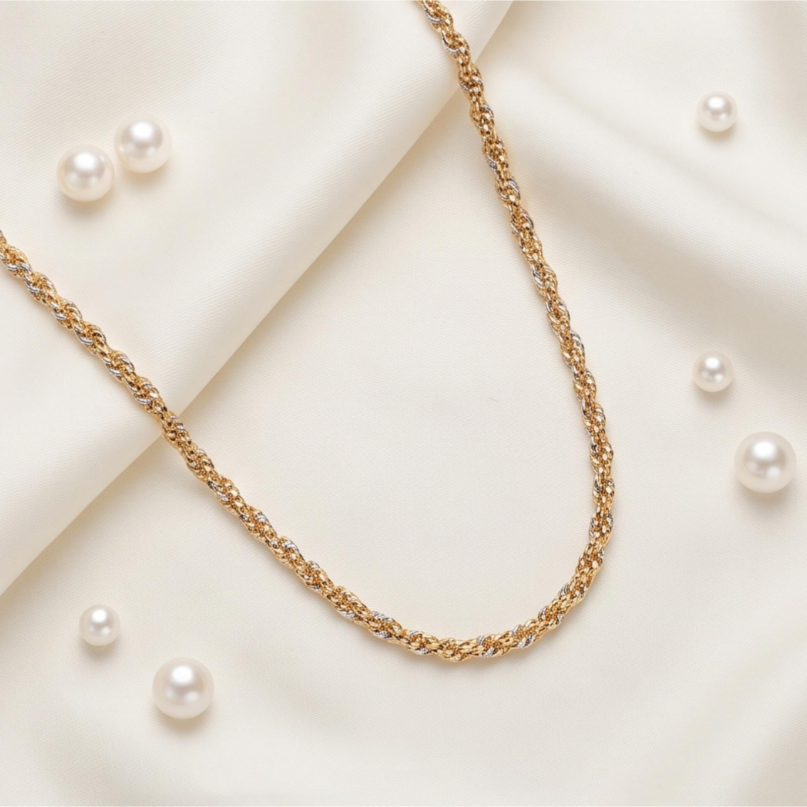 Elegant 18K Gold Necklace Collection Crafted with Timeless Beauty and Available at Bafleh Jewellery - Image 3
