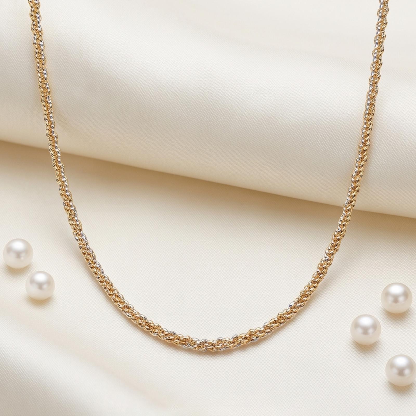 Elegant 18K Gold Necklace Collection Crafted with Timeless Beauty and Available at Bafleh Jewellery - Image 5