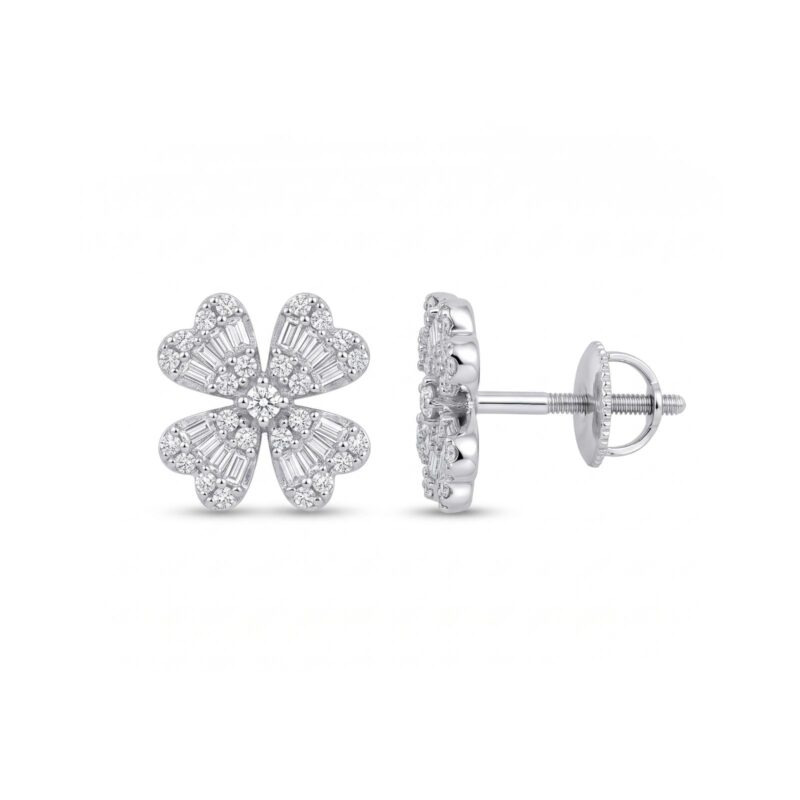 Elegant Diamond Earrings Crafted in 18K Gold
