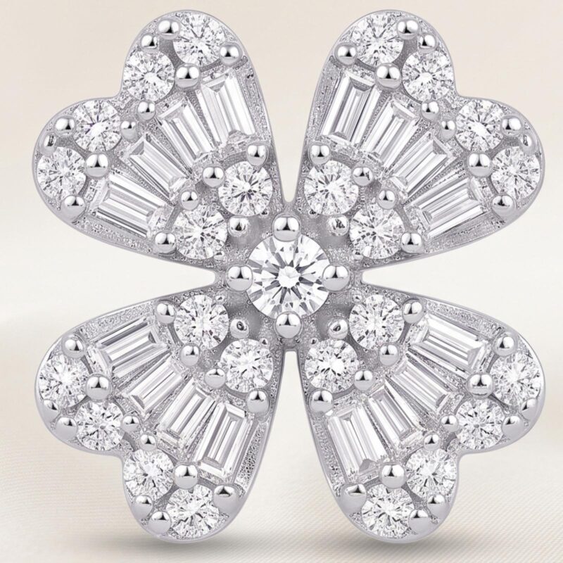 Alternative view of Elegant Diamond Earrings Crafted in 18K Gold
