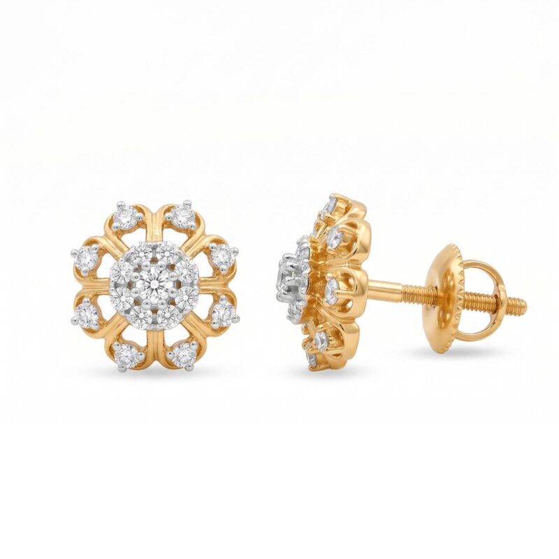 Shop Elegant 18K Gold & Natural Diamond Earrings