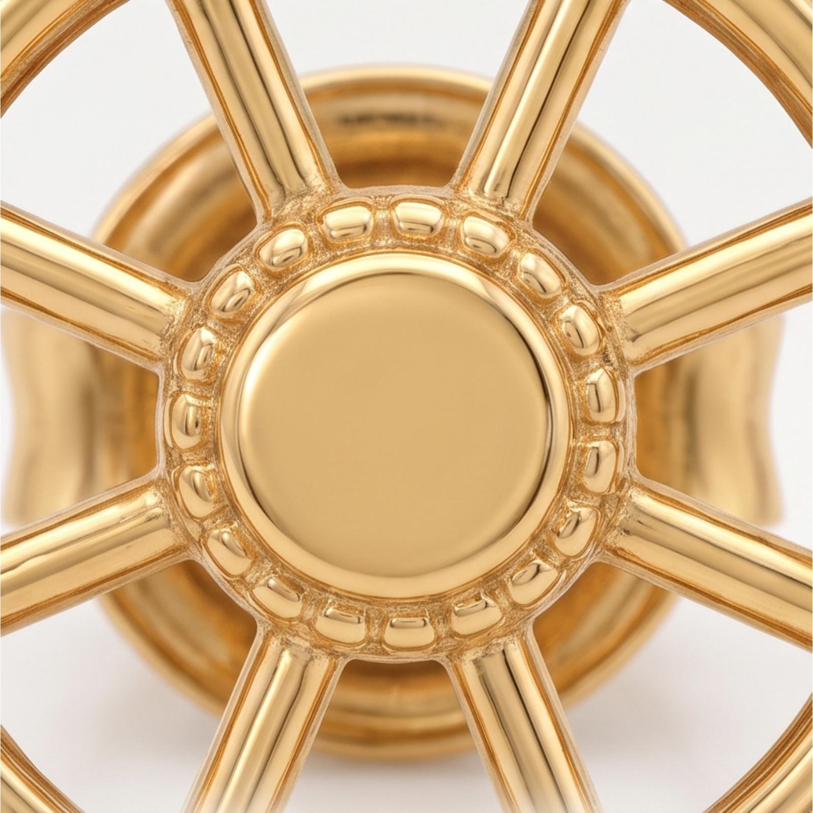 Buy 18K Gold Stud Earrings Online at Bafleh Jewellery - Image 2