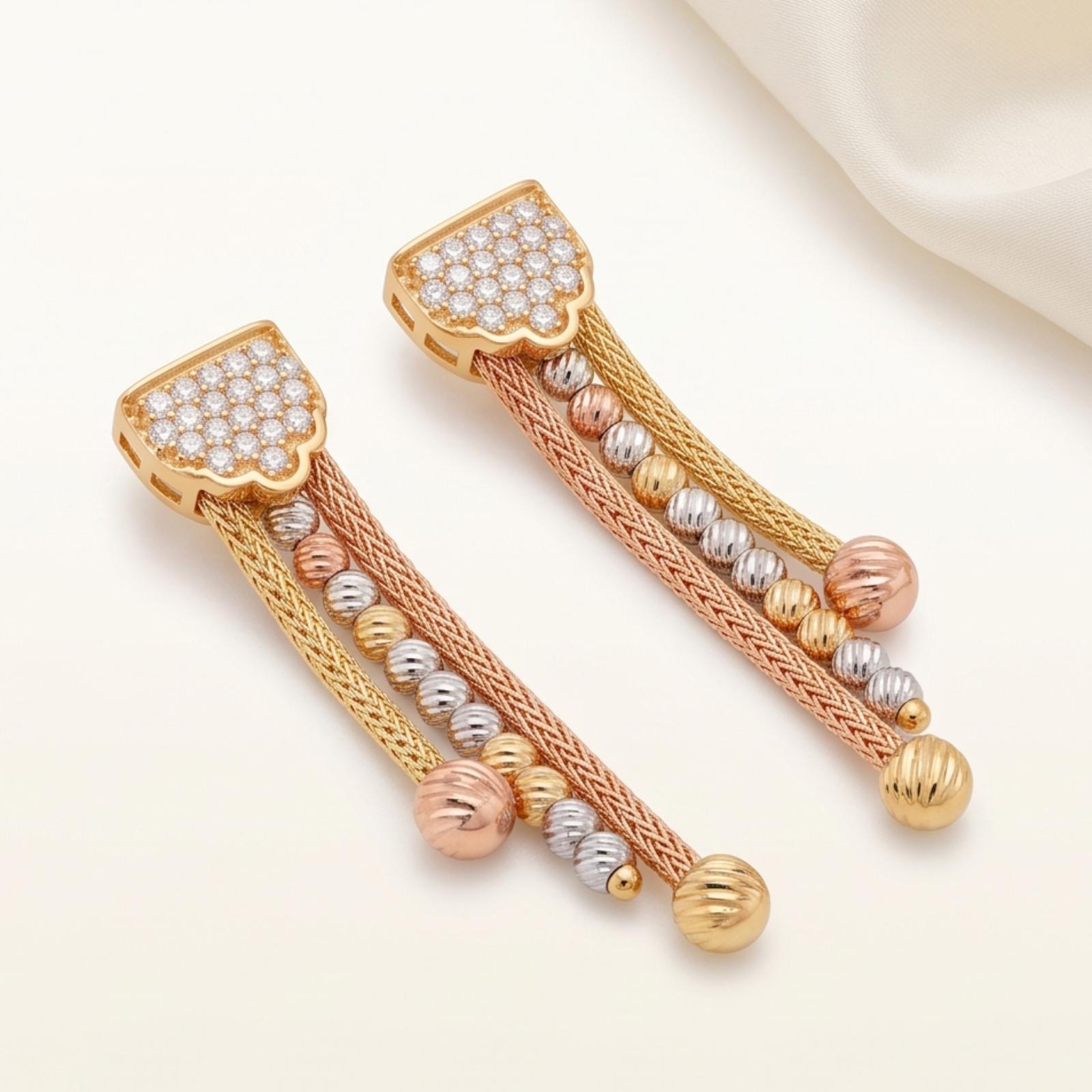 Luxury 18K Gold Hanging Earrings for Every Special Occasion - Image 5