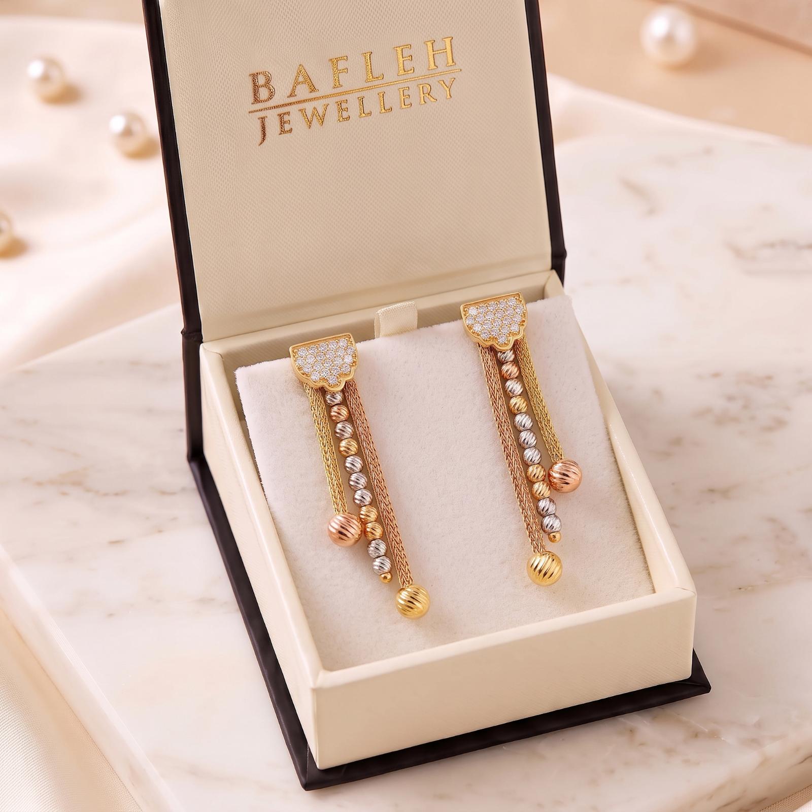 Luxury 18K Gold Hanging Earrings for Every Special Occasion - Image 7