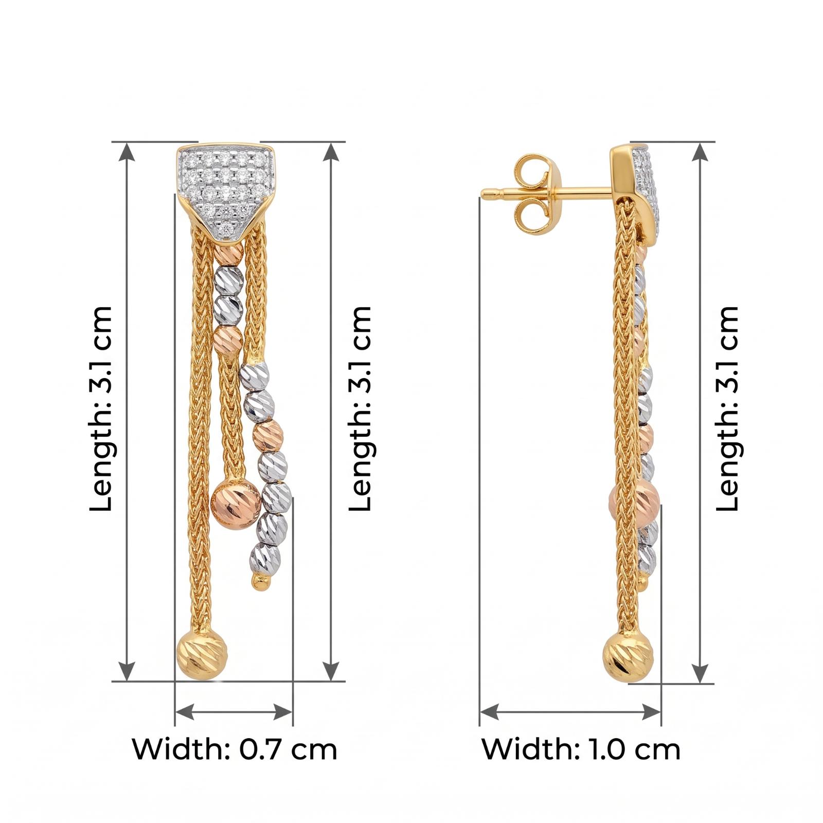 Luxury 18K Gold Hanging Earrings for Every Special Occasion - Image 6