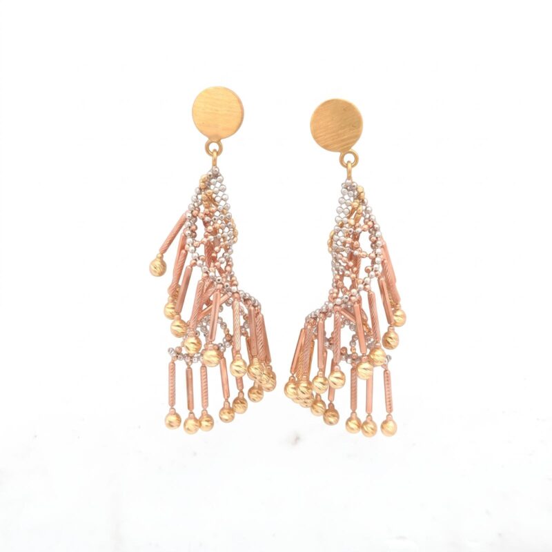 Premium 18K Gold Hanging Earrings Collection at Bafleh Jewellery