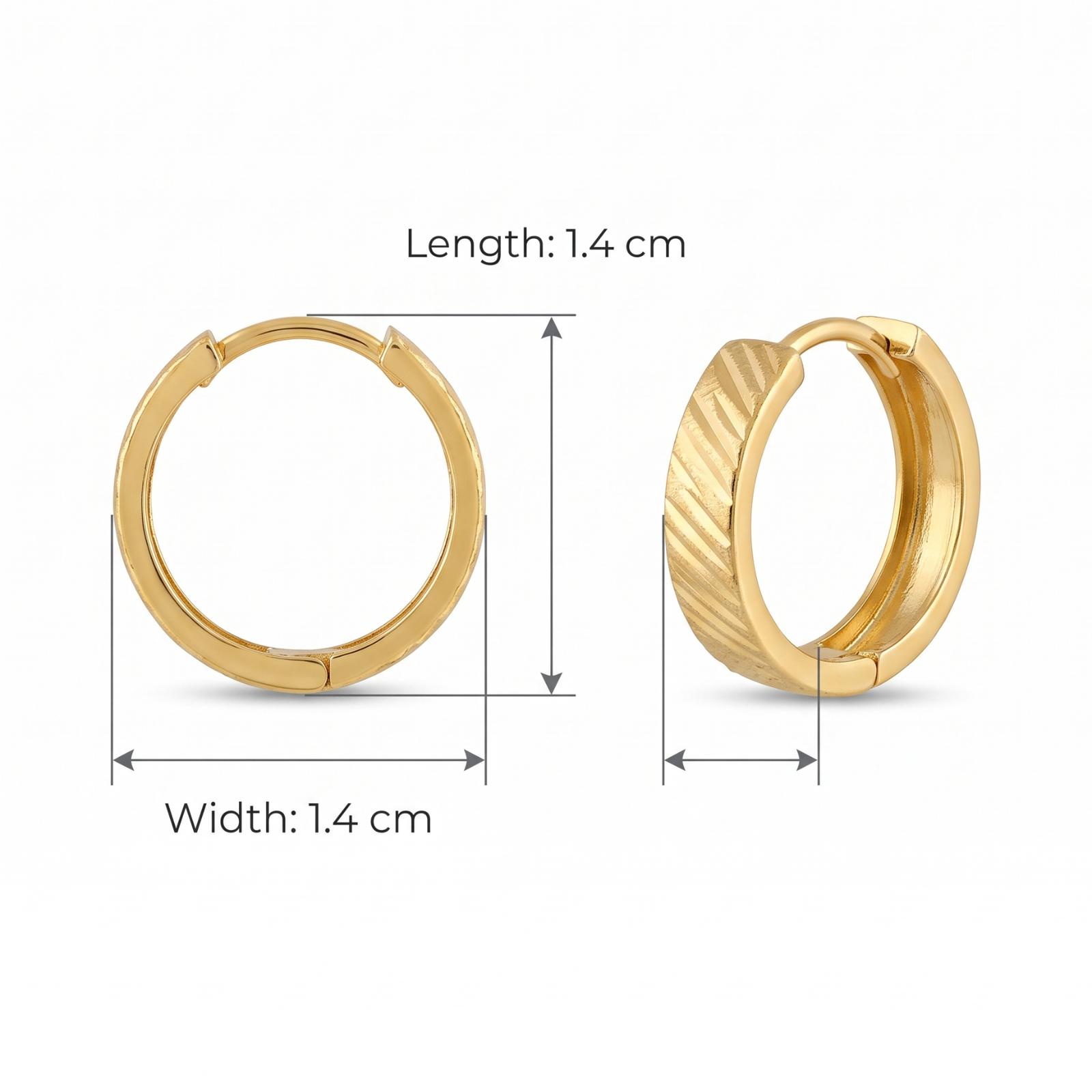 Shop Premium 18K Gold Hoop Earrings in Dubai - Image 6