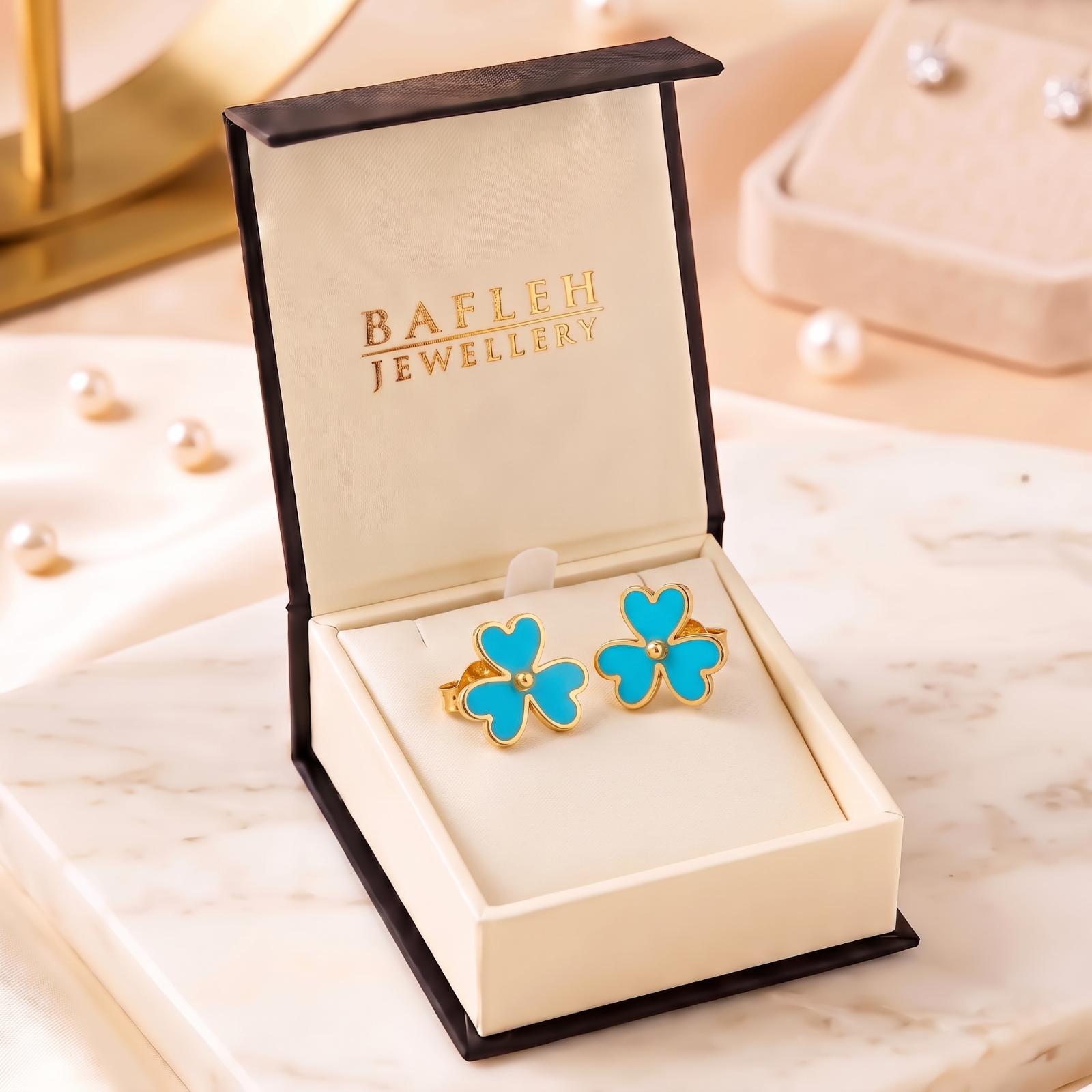 Discover 18K Gold Stud Earrings at Bafleh Jewellery - Image 7