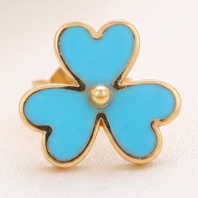 Alternative view of Discover 18K Gold Stud Earrings at Bafleh Jewellery