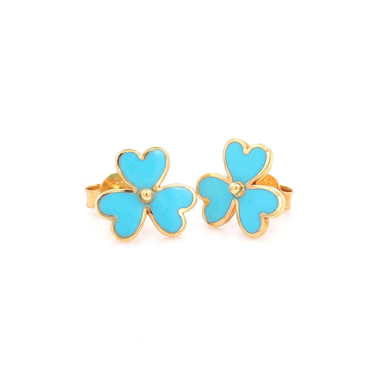 Discover 18K Gold Stud Earrings at Bafleh Jewellery