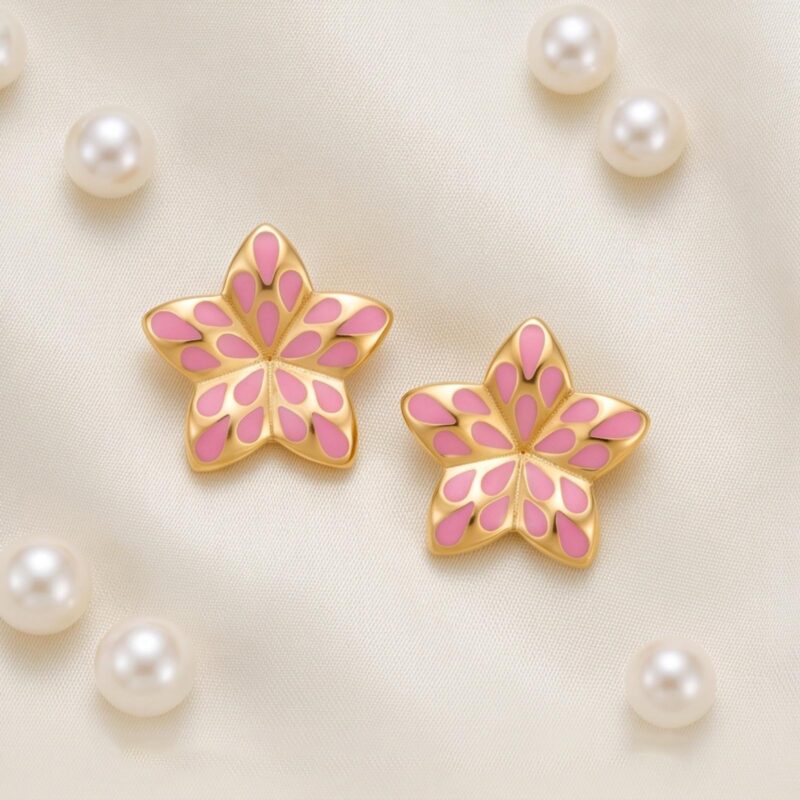Alternative view of 18K Gold Star Earrings Bringing Timeless Elegance to Every Look