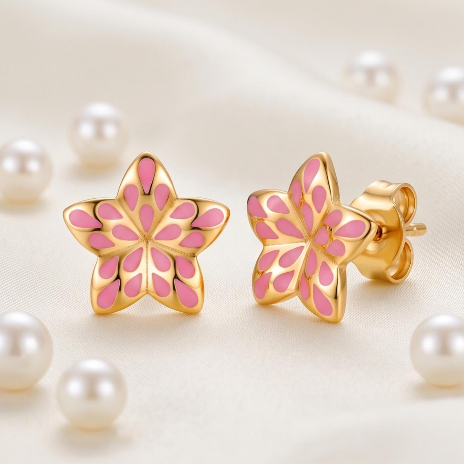 18K Gold Star Earrings Bringing Timeless Elegance to Every Look - Image 4