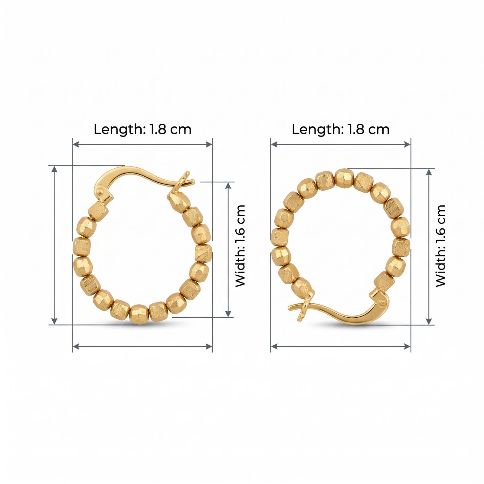 Timeless Beauty with Elegant 18K Gold Hoop Earrings - Image 6