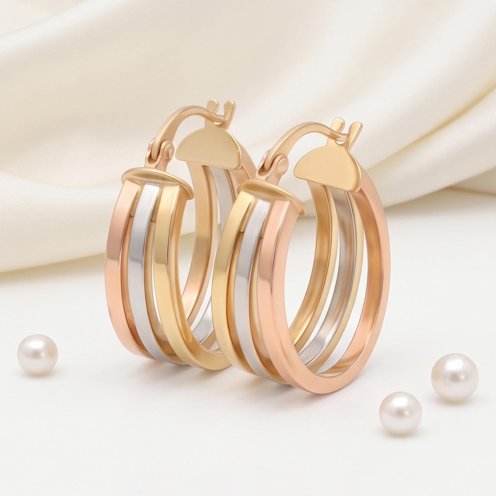 Stunning 18K Gold Hoop Earrings for Modern Women - Image 4