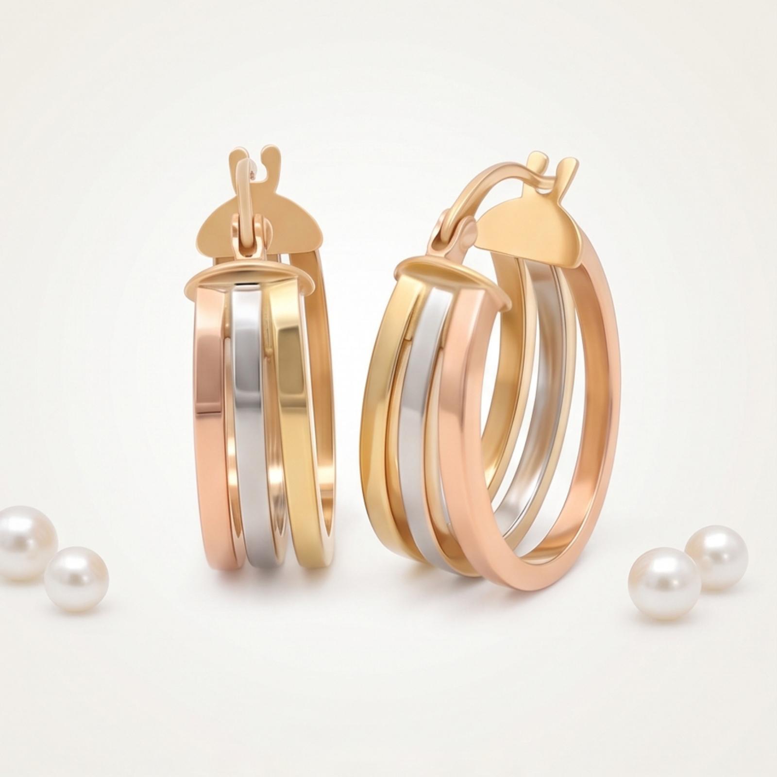 Stunning 18K Gold Hoop Earrings for Modern Women - Image 5