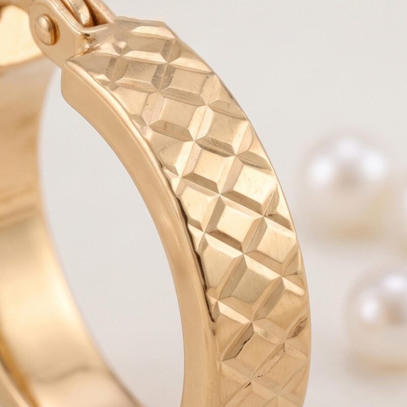 Alternative view of Celebrate Everyday Elegance with 18K Gold Hoop Earrings