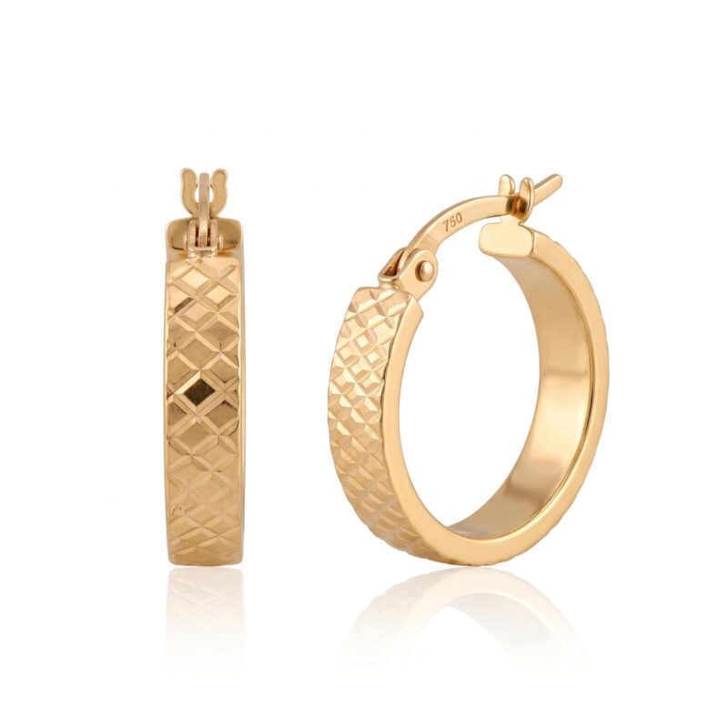 Celebrate Everyday Elegance with 18K Gold Hoop Earrings