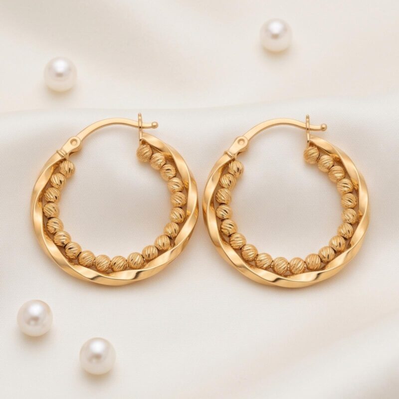 Alternative view of Elevate Your Style with 18K Gold Hoop Earrings