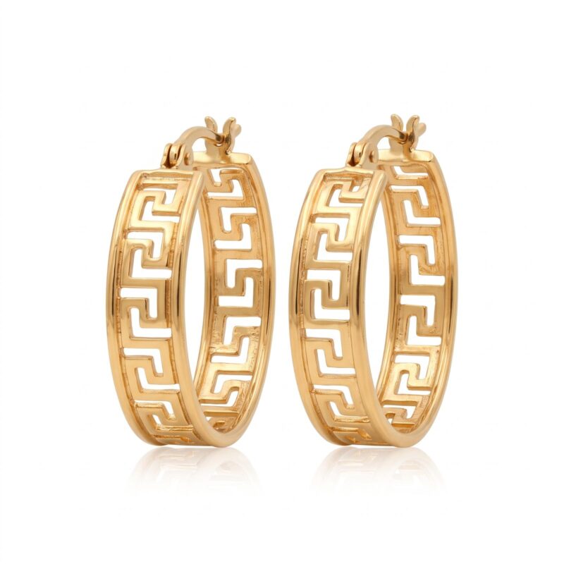 Fine 18K Gold Hoop Earrings Available at Bafleh Jewellery