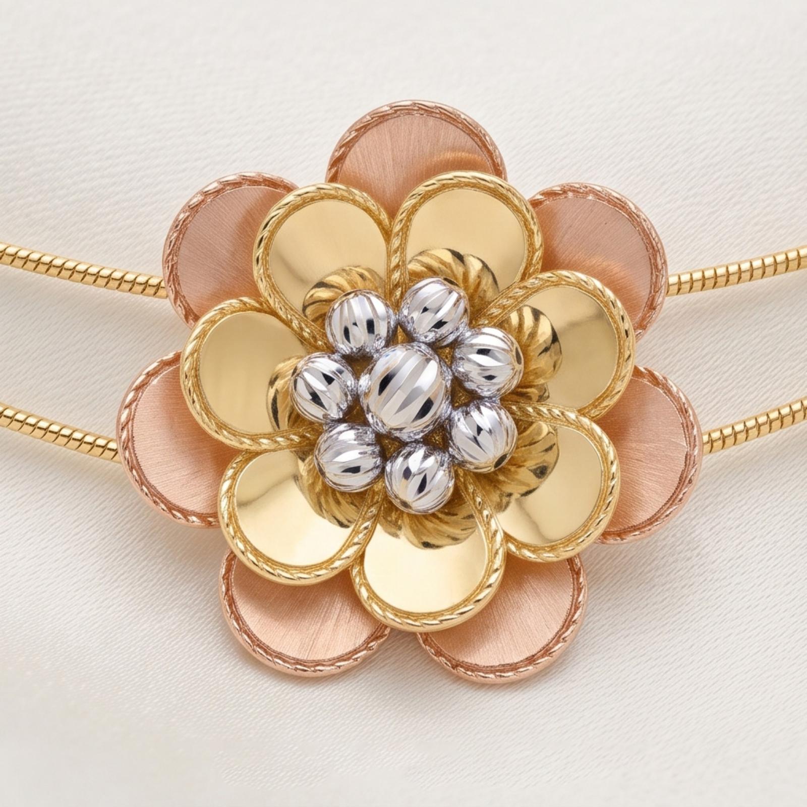 Timeless 18K Gold Necklace Set Showcasing Elegant Craftsmanship and Luxurious Appeal from Bafleh Jewellery - Image 2