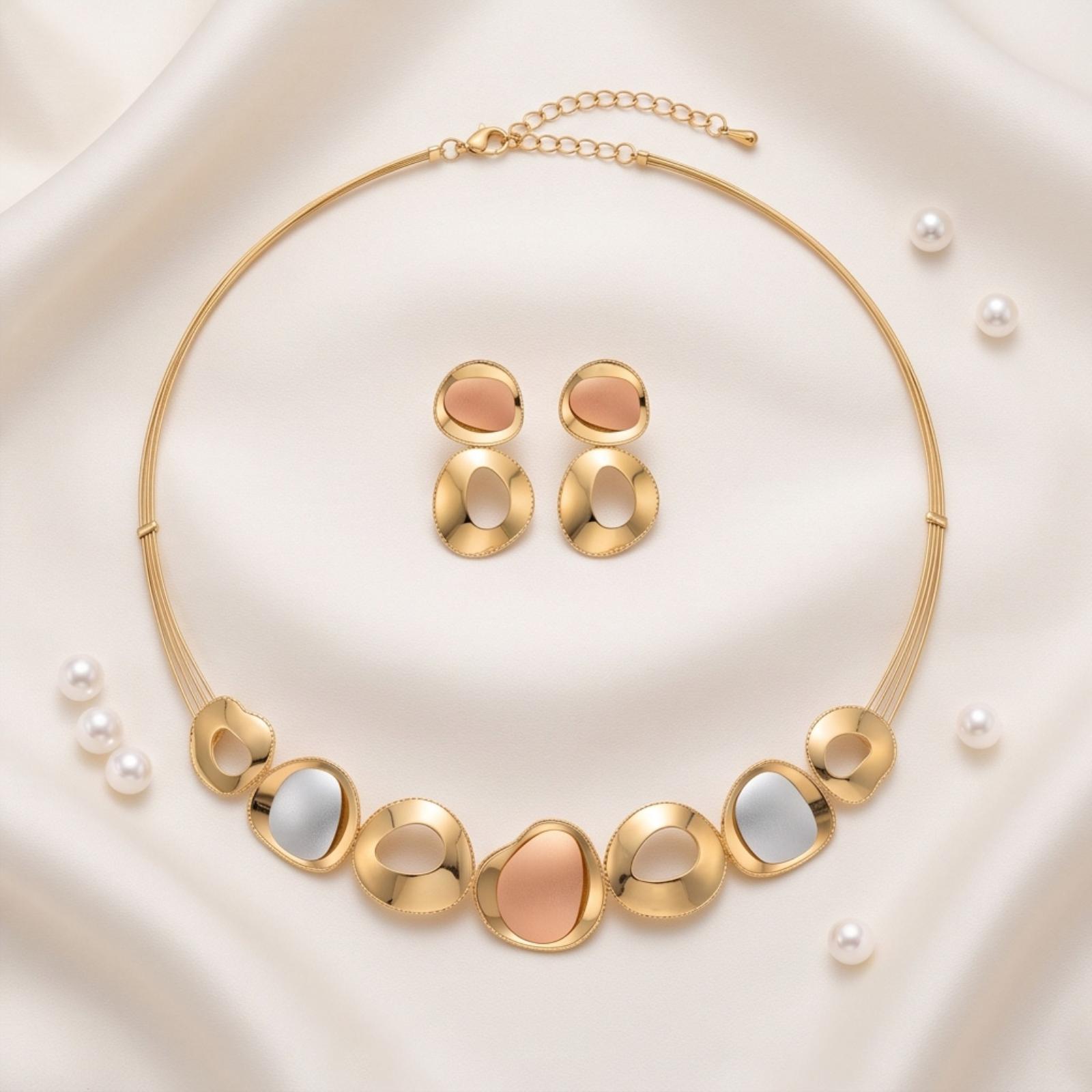 Luxury 18K Gold Necklace Set Designed with Refined Details and Elegant Craftsmanship for Every Special Celebration by Bafleh Jewellery - Image 6