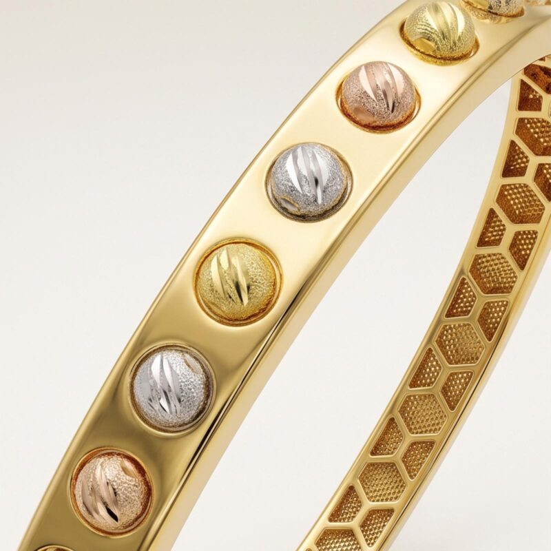 Alternative view of Beautiful 18K Gold Bangle for Women with Premium Finish and Elegant Design for Traditional and Modern Wear