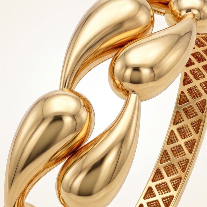 Alternative view of Luxury 18K Gold Bangle for Women Featuring Elegant Craftsmanship and a Timeless Jewellery Design