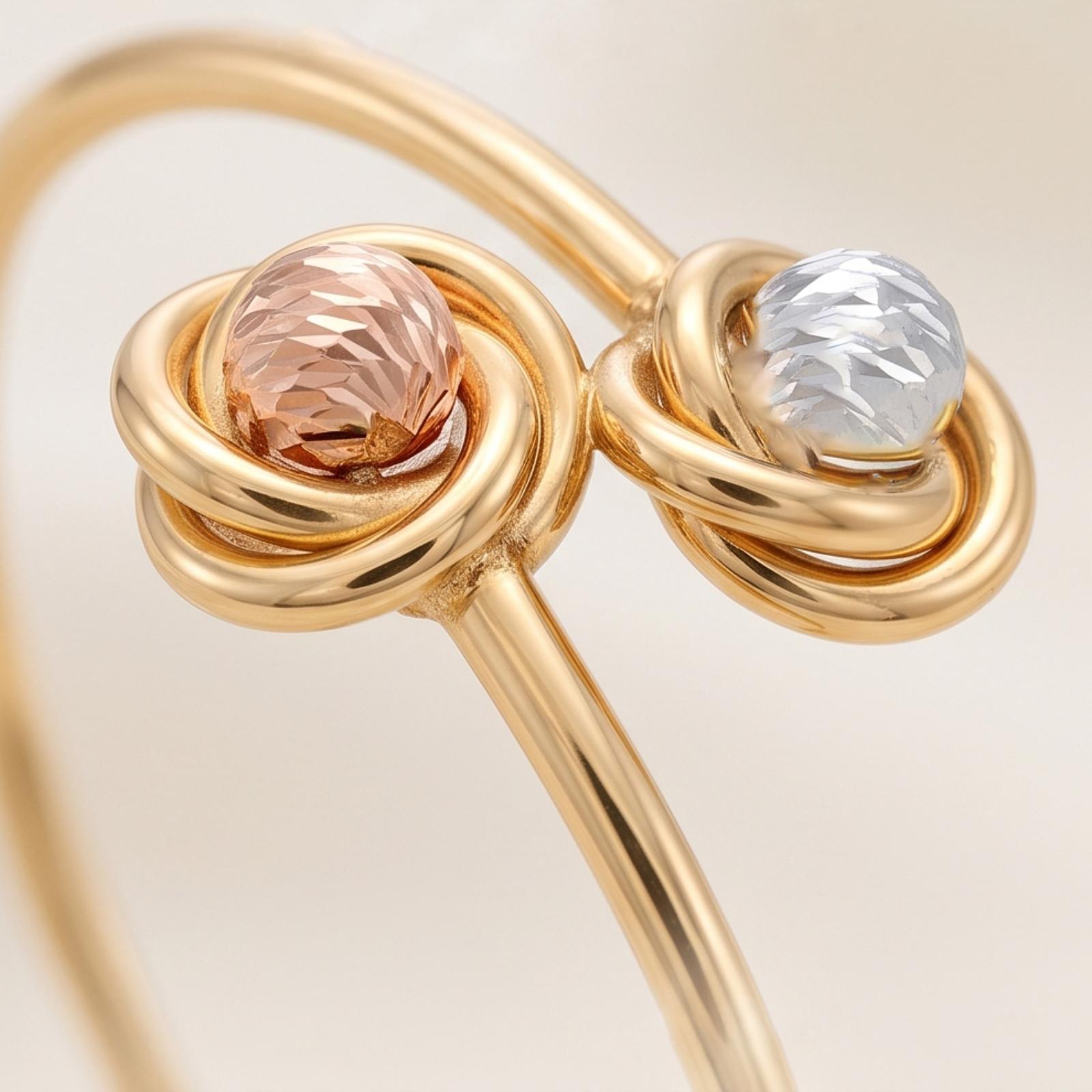 Premium 18K Gold Bangle with an Intricate Design and Luxurious Finish for a Graceful Statement - Image 2