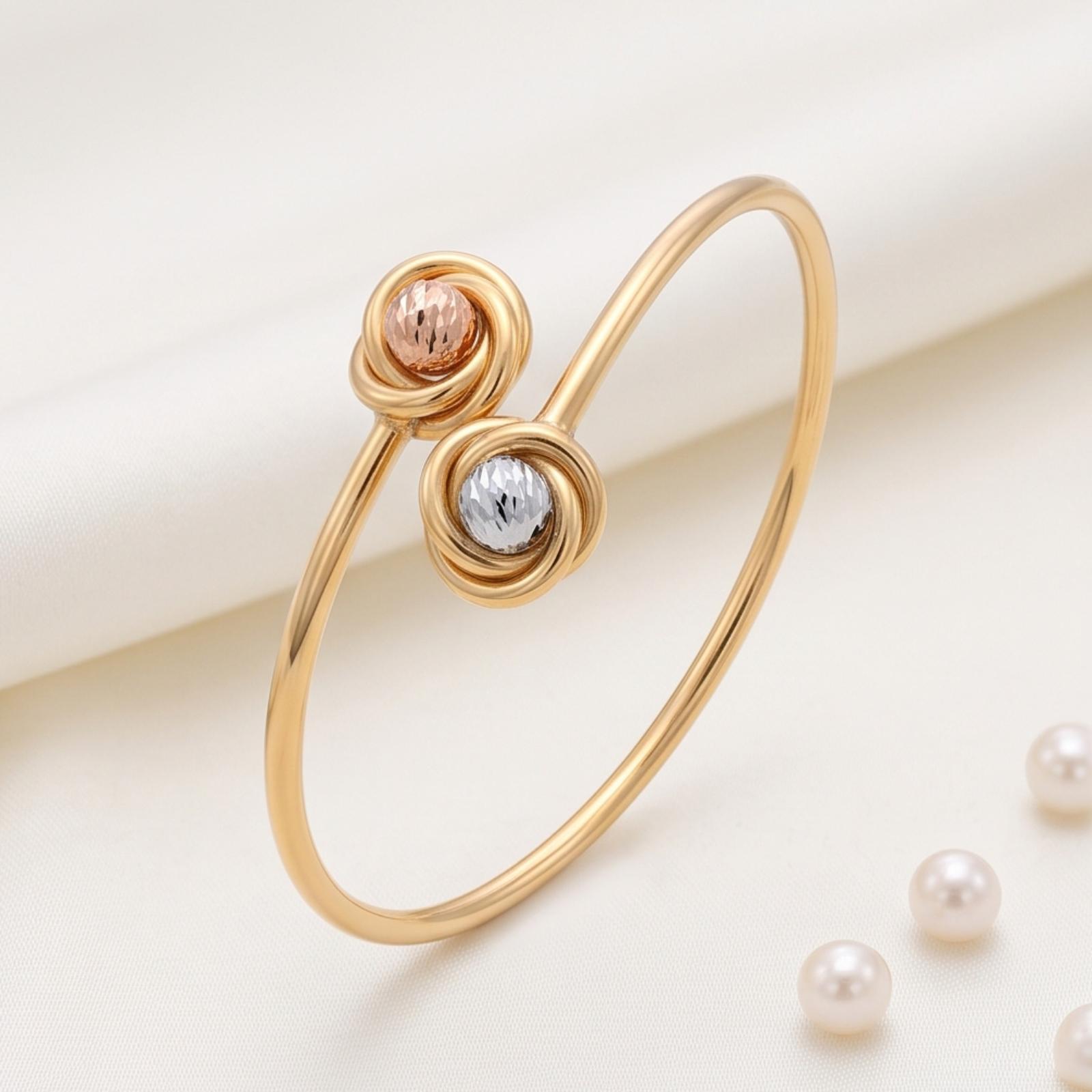 Premium 18K Gold Bangle with an Intricate Design and Luxurious Finish for a Graceful Statement - Image 5