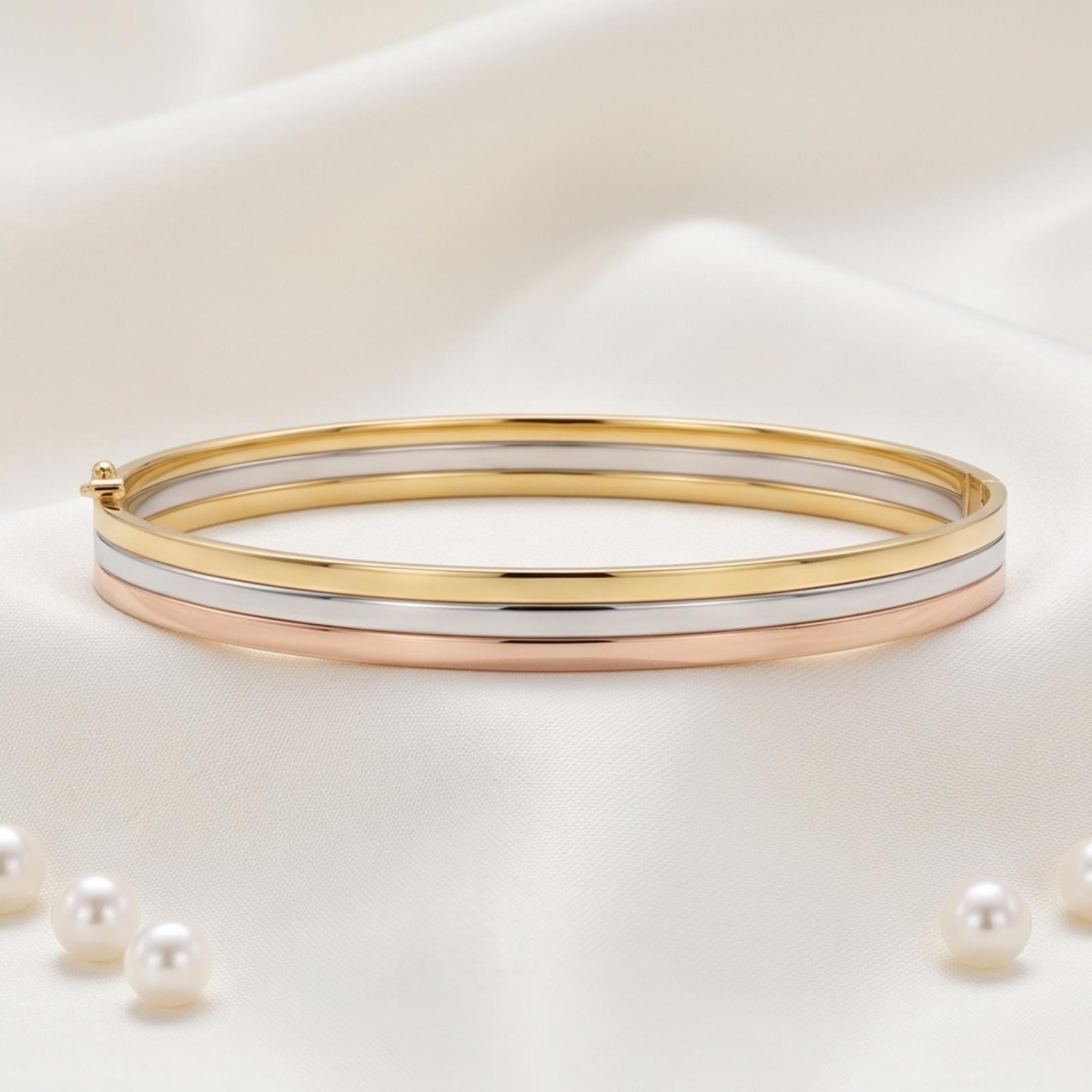 Timeless 18K Gold Bangle Showcasing Fine Craftsmanship and Elegant Gold Jewellery Design at Bafleh Jewellery - Image 4