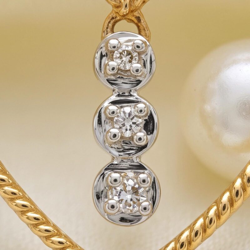 Alternative view of Elegant Heart Shape 18K Gold & Lab Grown Diamond Pendant