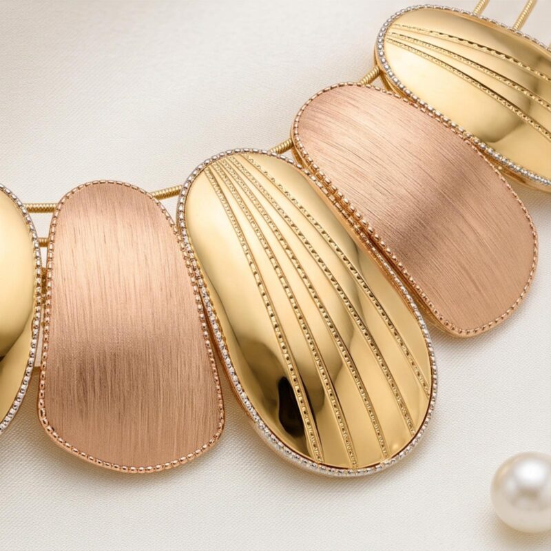 Alternative view of Premium 18K Gold Necklace Set Created for Women Who Appreciate Sophisticated Jewellery and Timeless Luxury by Bafleh Jewellery