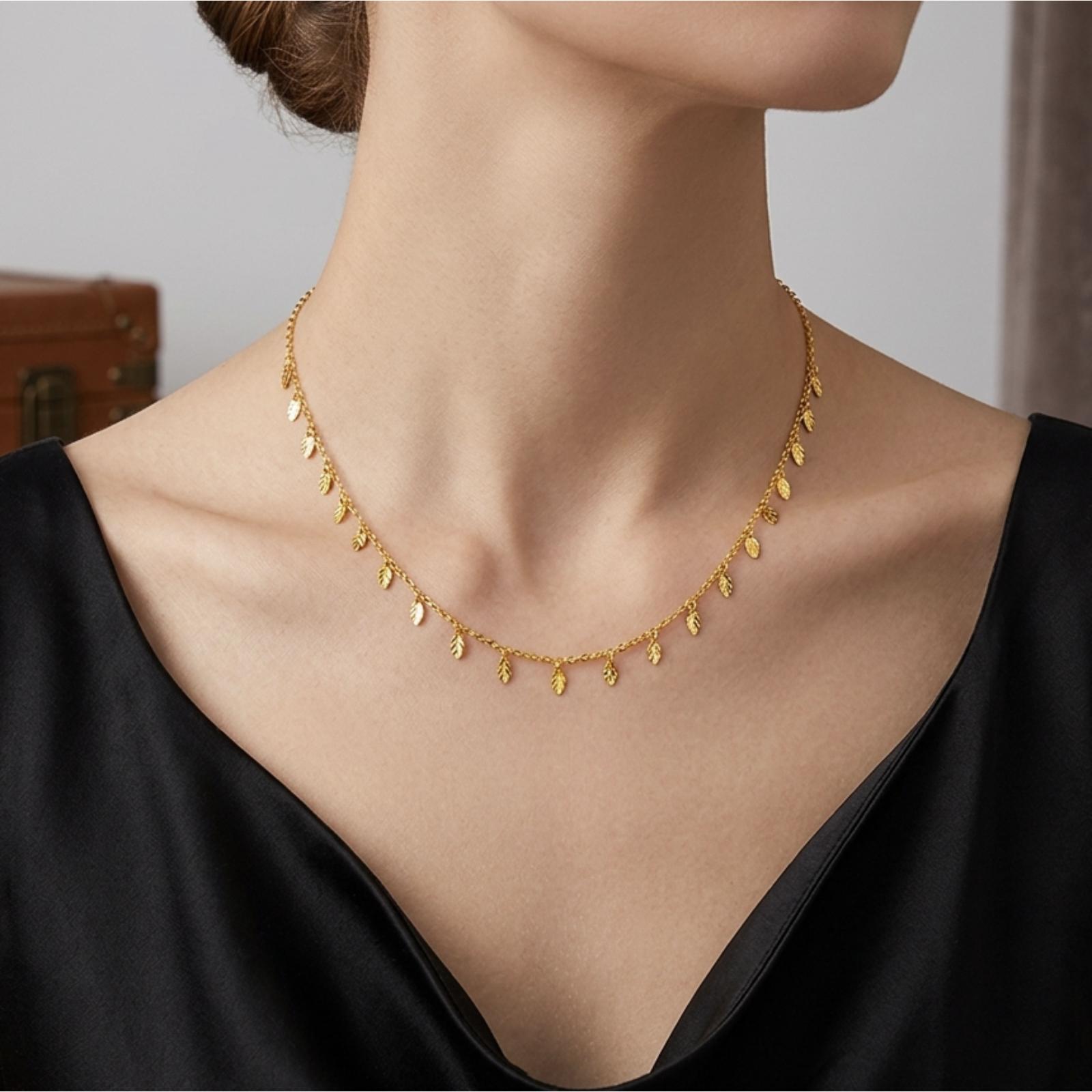 Explore the Latest 18K Gold Necklace Collection Available at Bafleh Jewellery for Everyday and Occasion Wear - Image 3